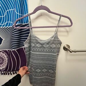 Gray Patterned Tank Top